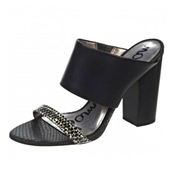 Sam Edelman Shoes - Sam Edelman Yoselin Black & White Leather Sandals